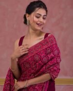 Women Embroidered Saree with Blouse Piece - Image 2