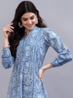 Women's Viscose Rayon Floral Printed Top | Short Kurta - Image 3