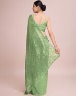 Women Embellished Saree with Sequins Detail - Image 3