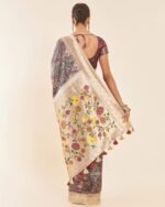 Printed Saree with Tassels - Image 3