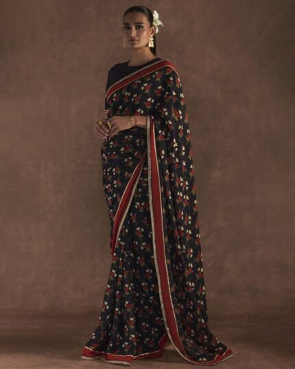 BLACK IRISBUD SAREE Saree