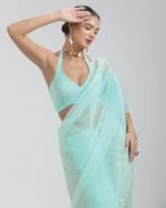 Women Ethnic Lace Saree - Image 2